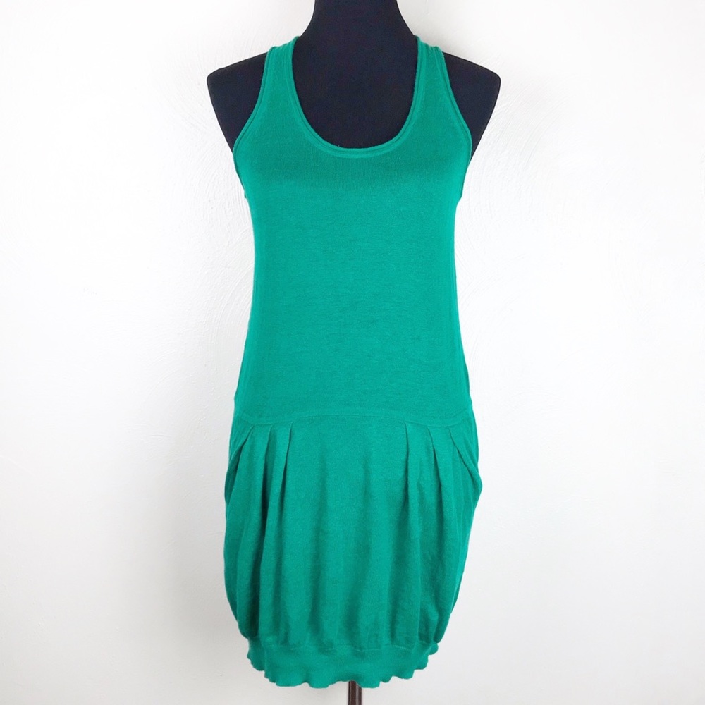 BCBG MAX AZRIA Womens Sweater Tank Dress Green